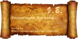Vecsernyés Bettina névjegykártya